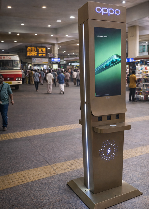 sparsh dual display mobile charging kiosk